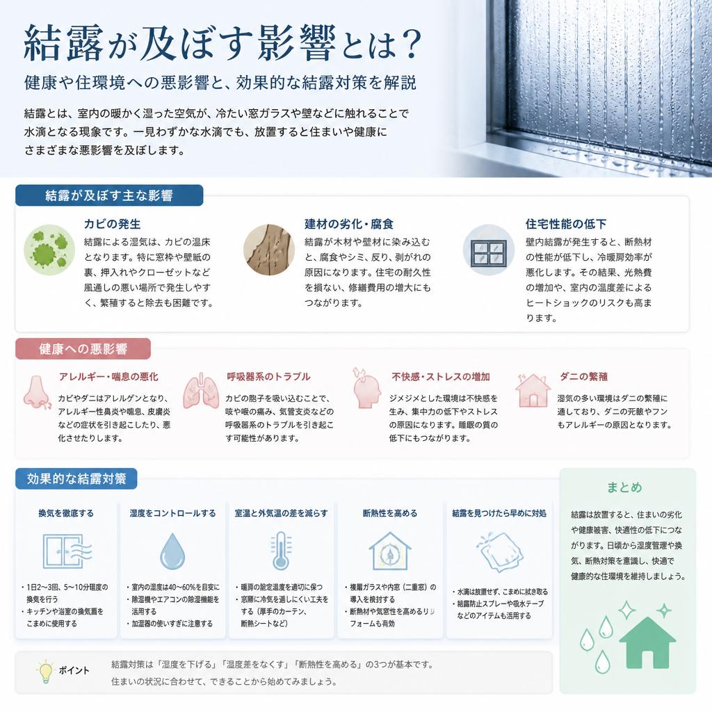 結露の影響とその対策