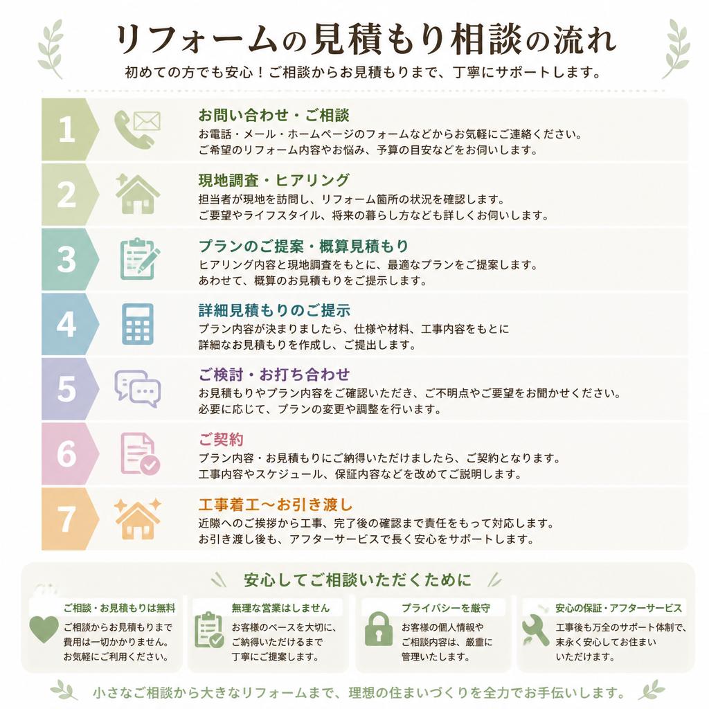 見積もり相談の流れ