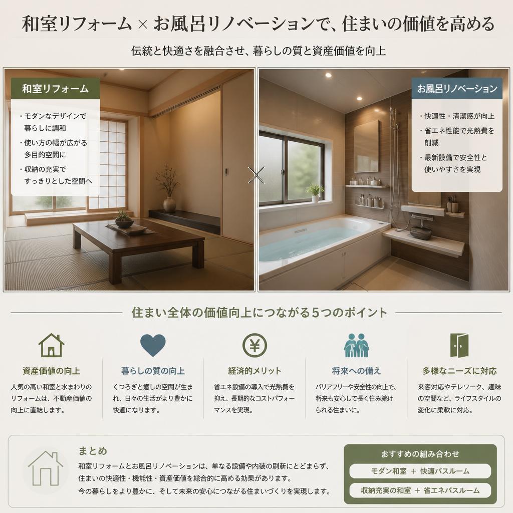 和室リフォームと「お風呂のリノベーション」