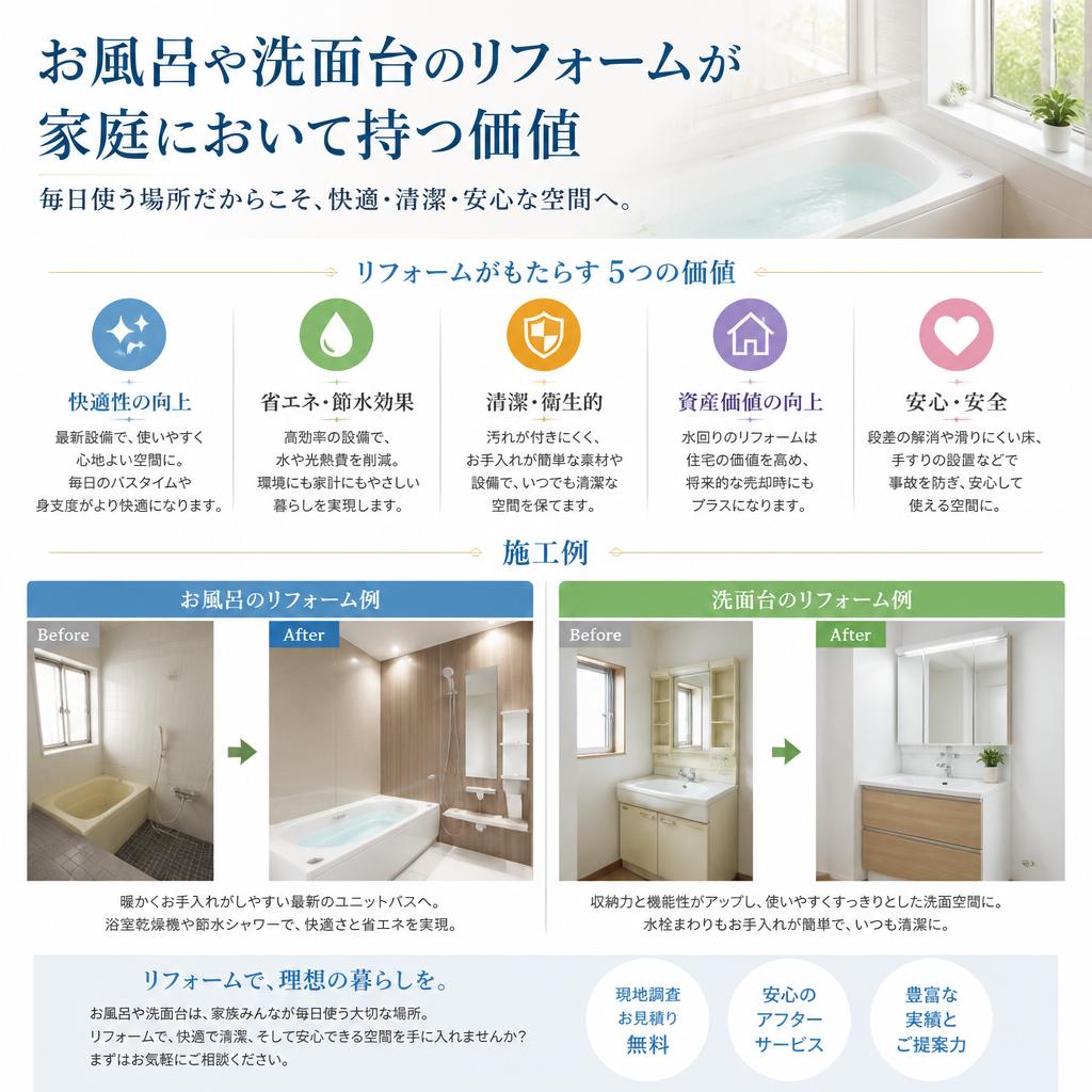 お風呂と洗面台の重要性